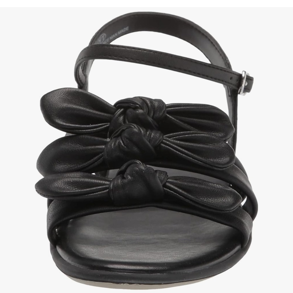 AEROSOLES size 8.5 Warsaw Black Comfort Bow Sandals NEW - Picture 10 of 16